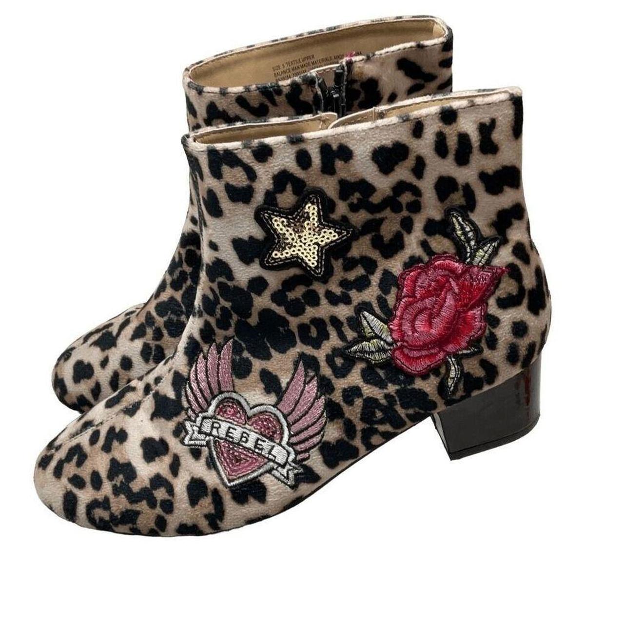 Cheetah booties for women hotsell