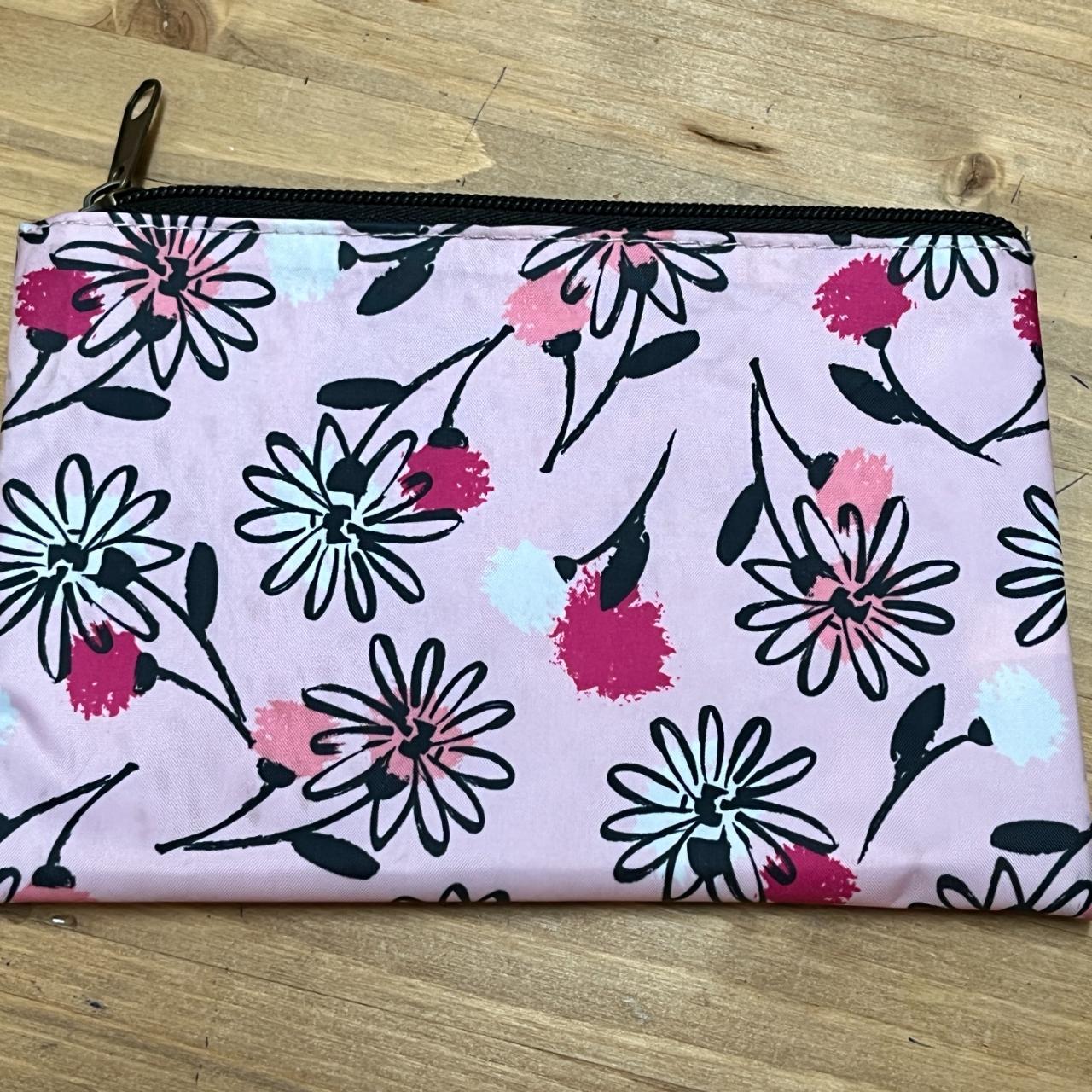 Purple And Pink Floral Pencil Pouch