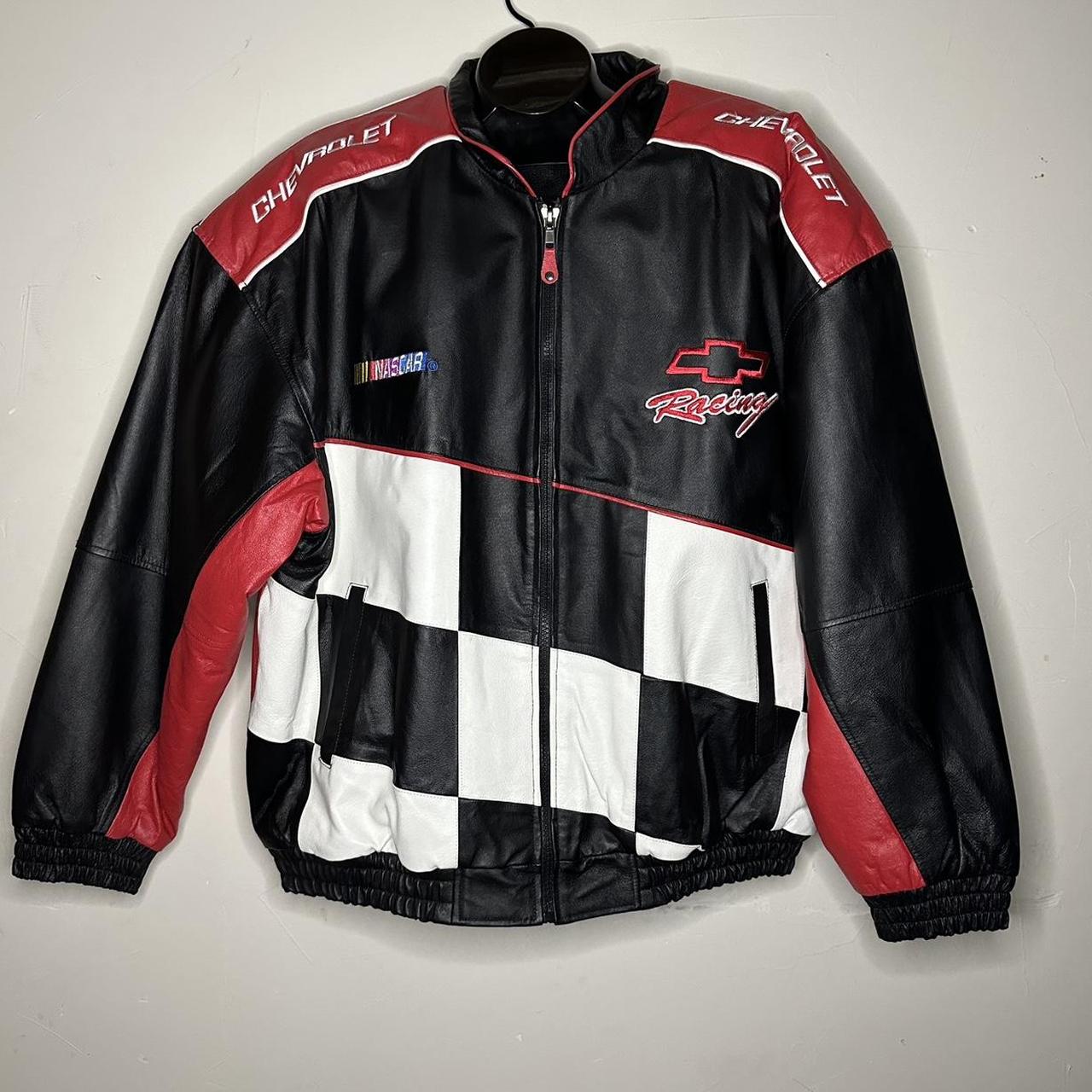 NASCAR Men's Black and Red Jacket | Depop