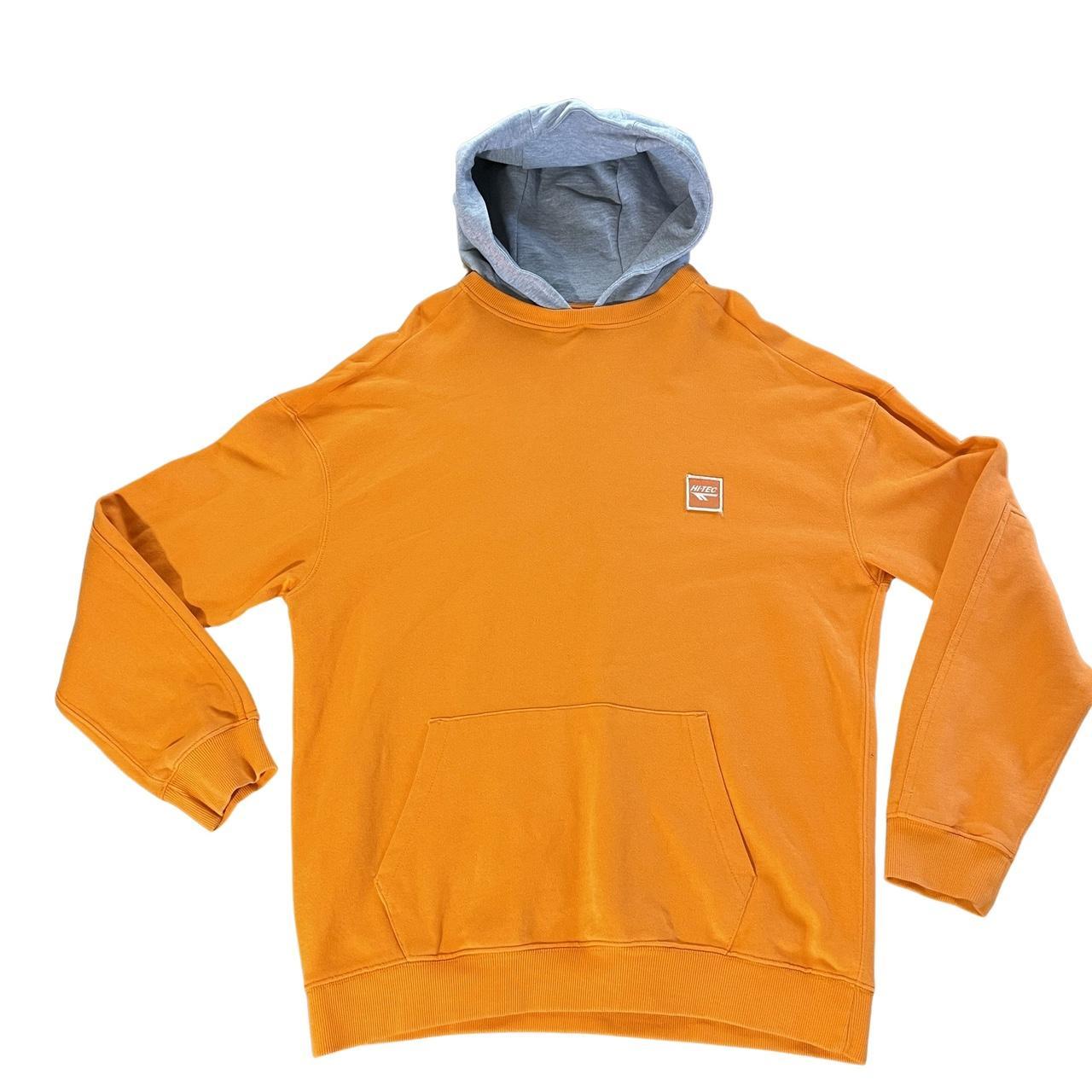 Hi Tec Hooded Sweatshirt in Bright Orange and Grey