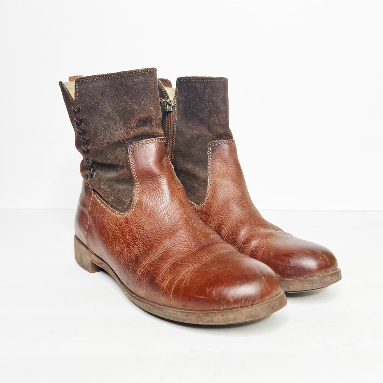 Olukai Kaupili Short Brown Leather Boots Size 7 Women’s Depop