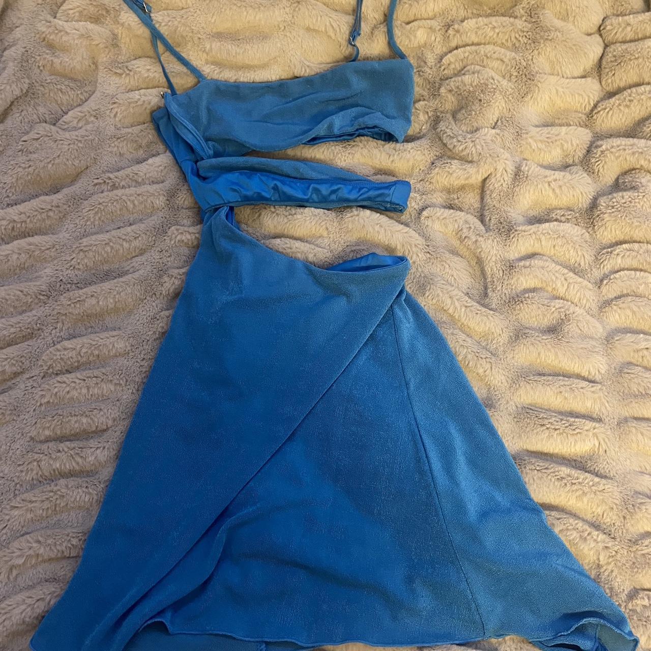 Selling this gorgeous blue mini oh polly dress💓 Size... - Depop