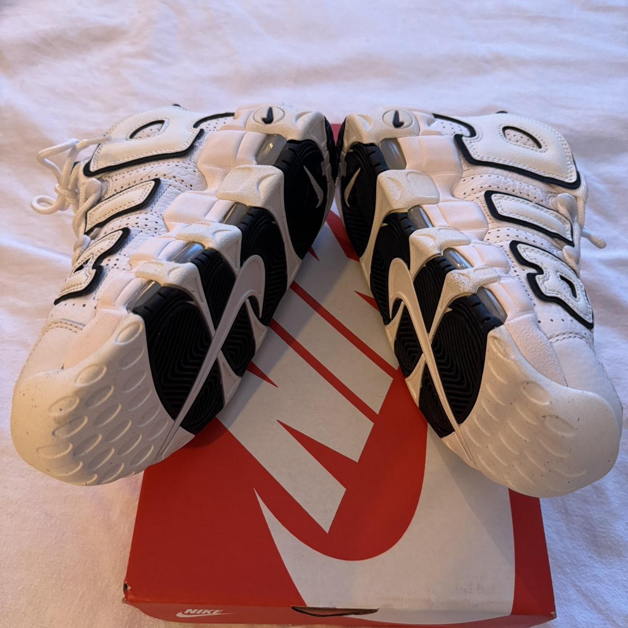 uptempo shoes black and white