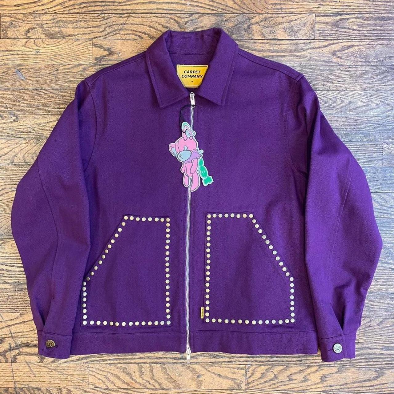 Carpet Company Studded Jacket - Purple - Large - Depop