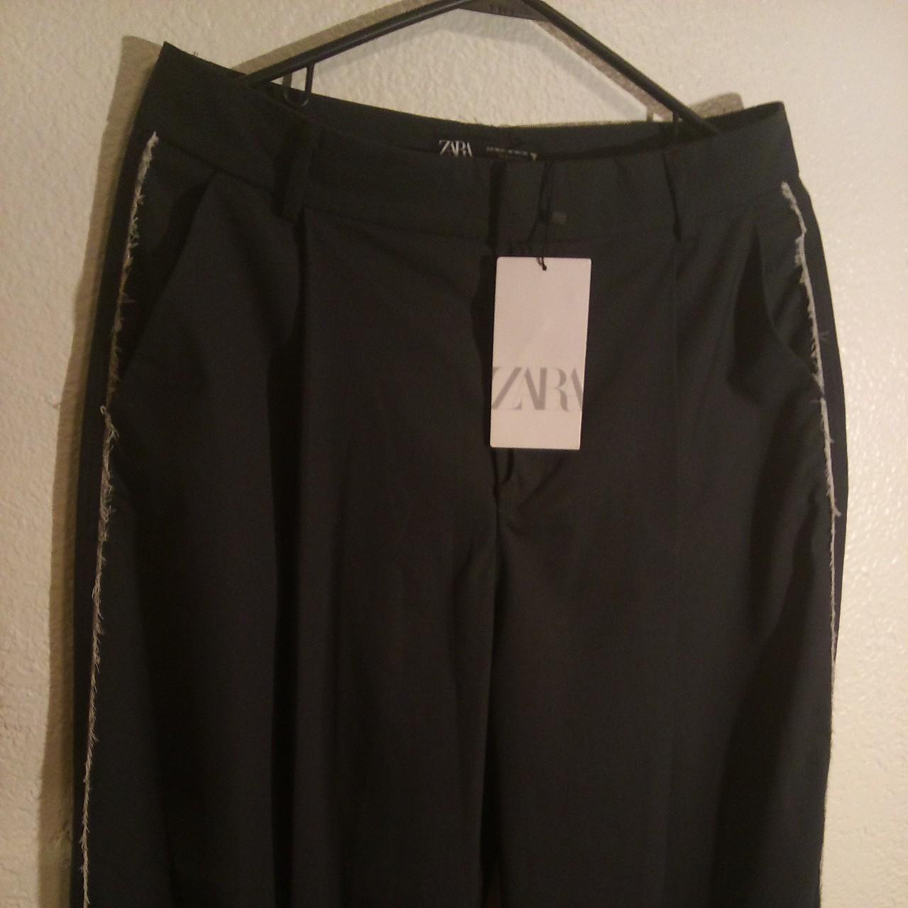 ZARA FRANÇOISE FABRIC FULL LENGTH TROUSER - SIZE - Depop