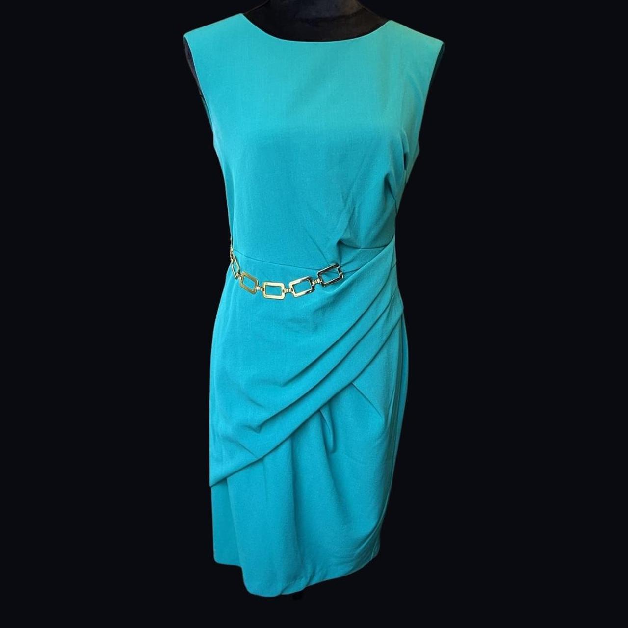 Vintage Kelly green 80’s dress. Great details. Minor... - Depop