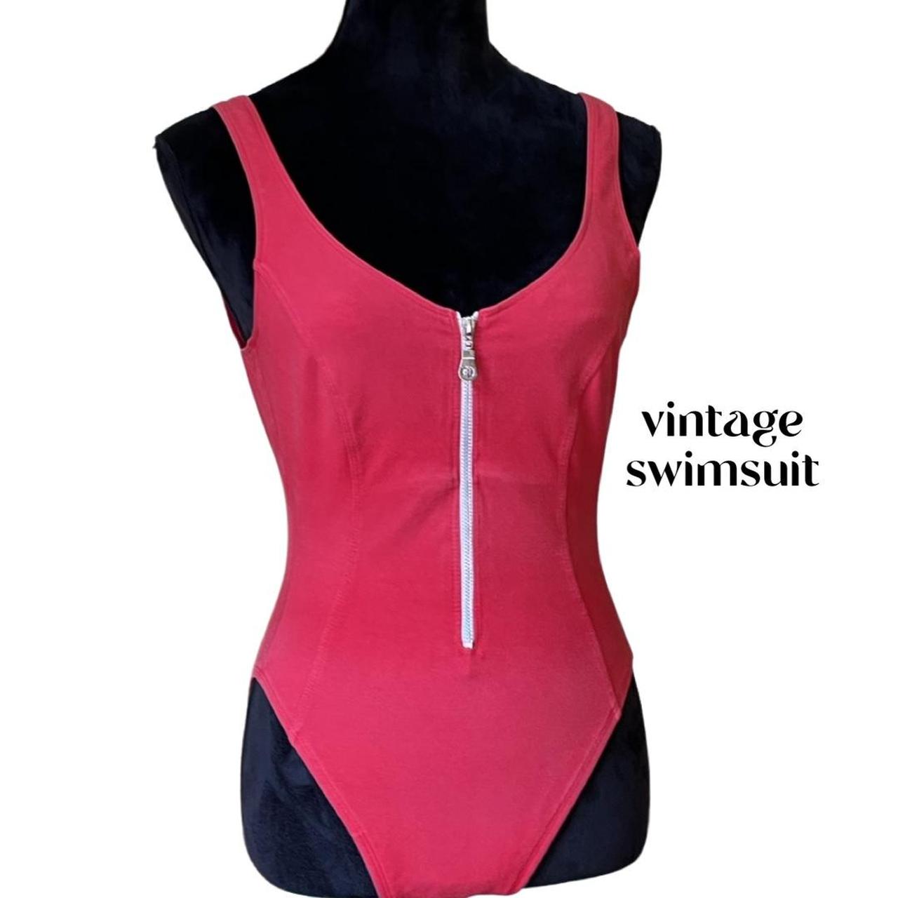 Vintage La Blanca red one piece swimsuit With front... Depop