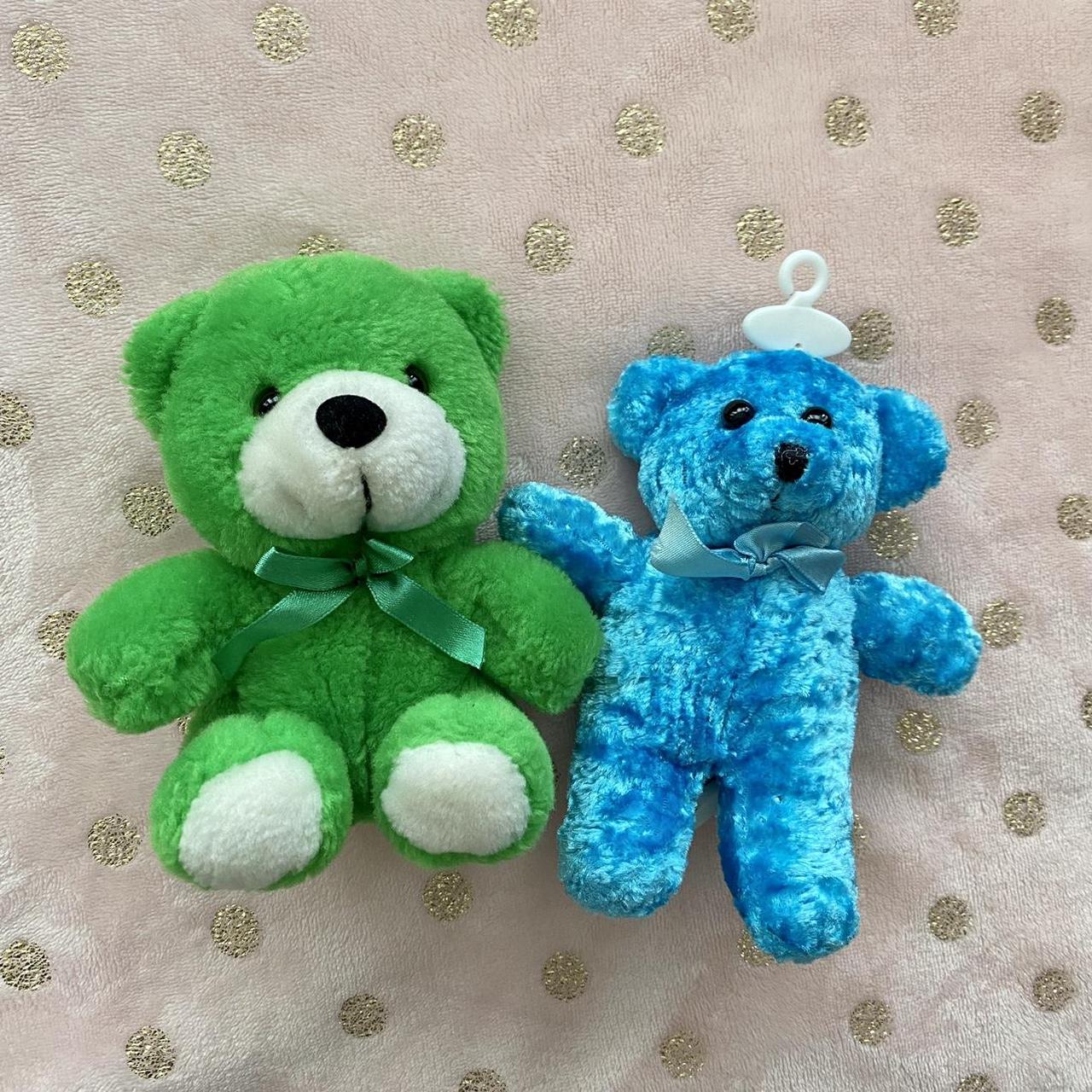 Green and blue teddy bear bundle , - green teddy