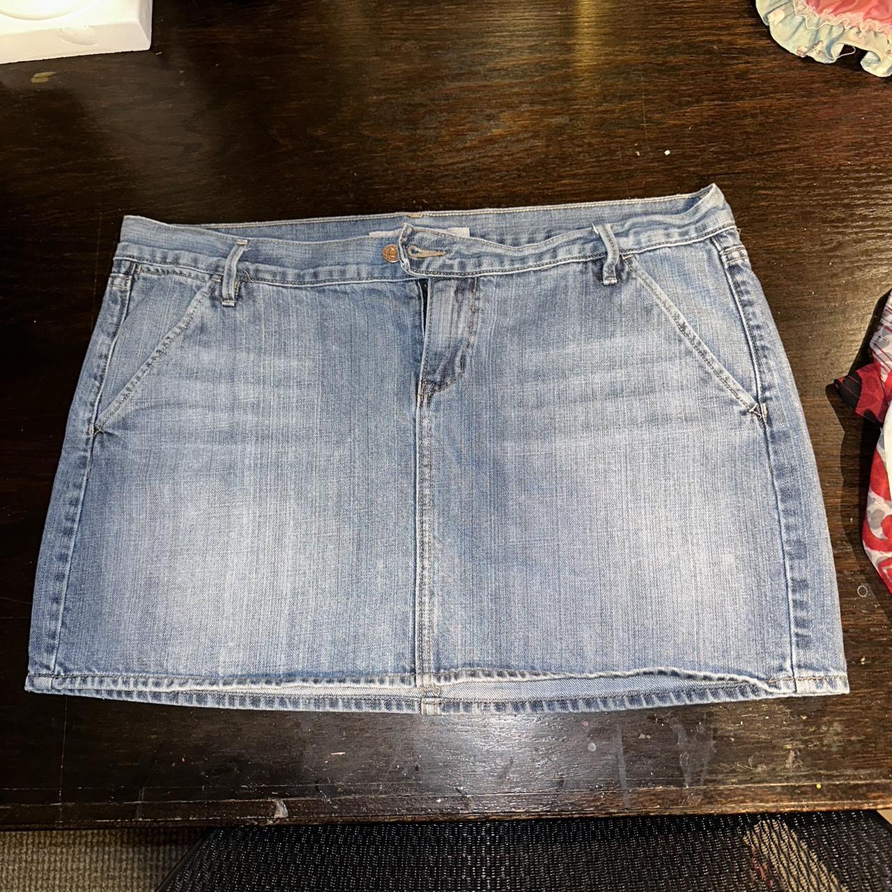 Blue Vintage Old Navy Denim Mini Skirt Y2k Miniskirt Depop