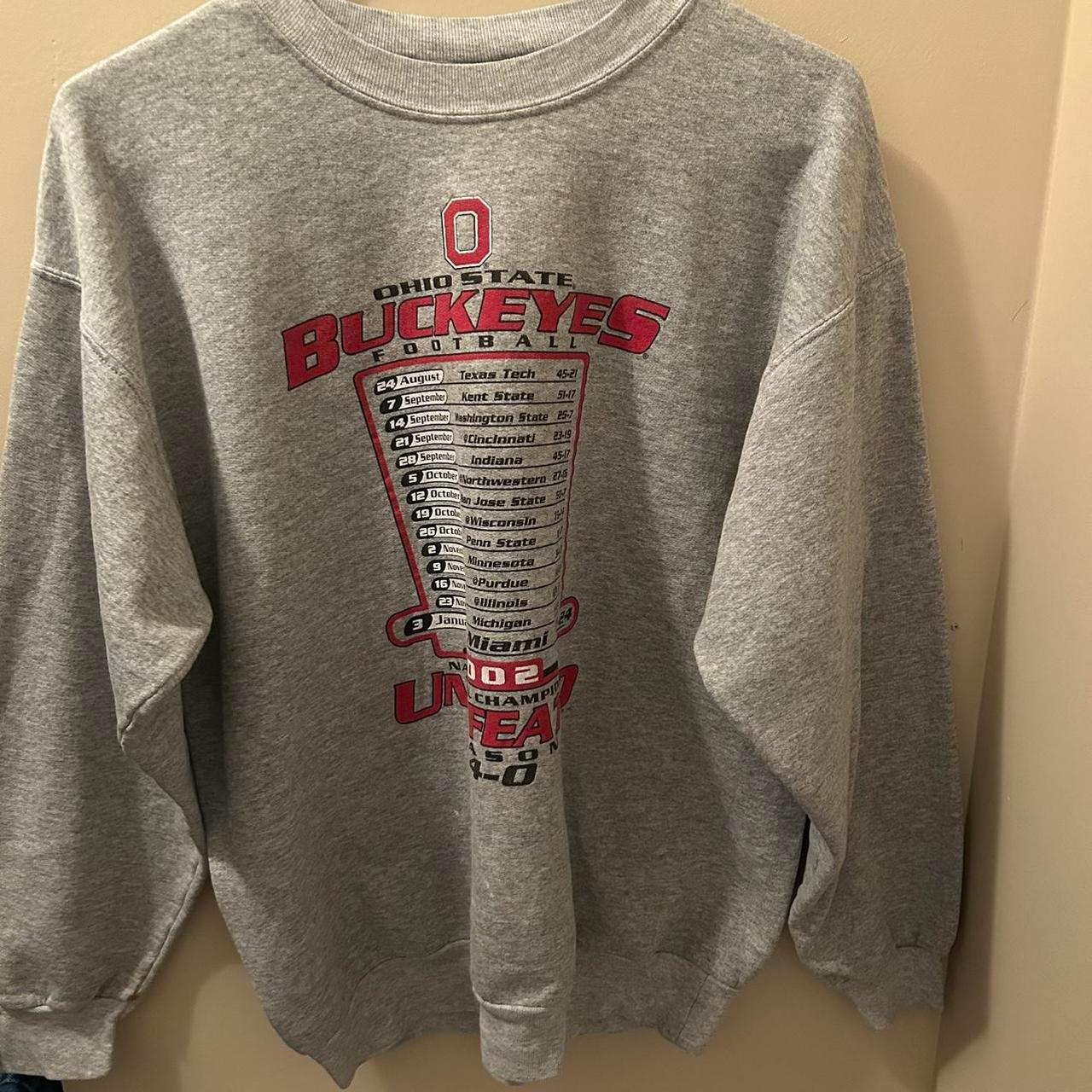 vintage 2002 grey ohio state sweatshirt - Depop