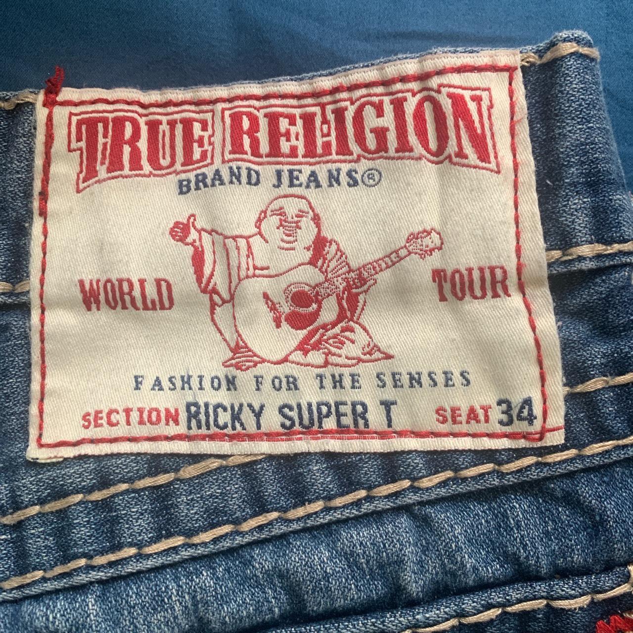 Bussin True Religion Ricky Super T Jeans Baggy for... - Depop