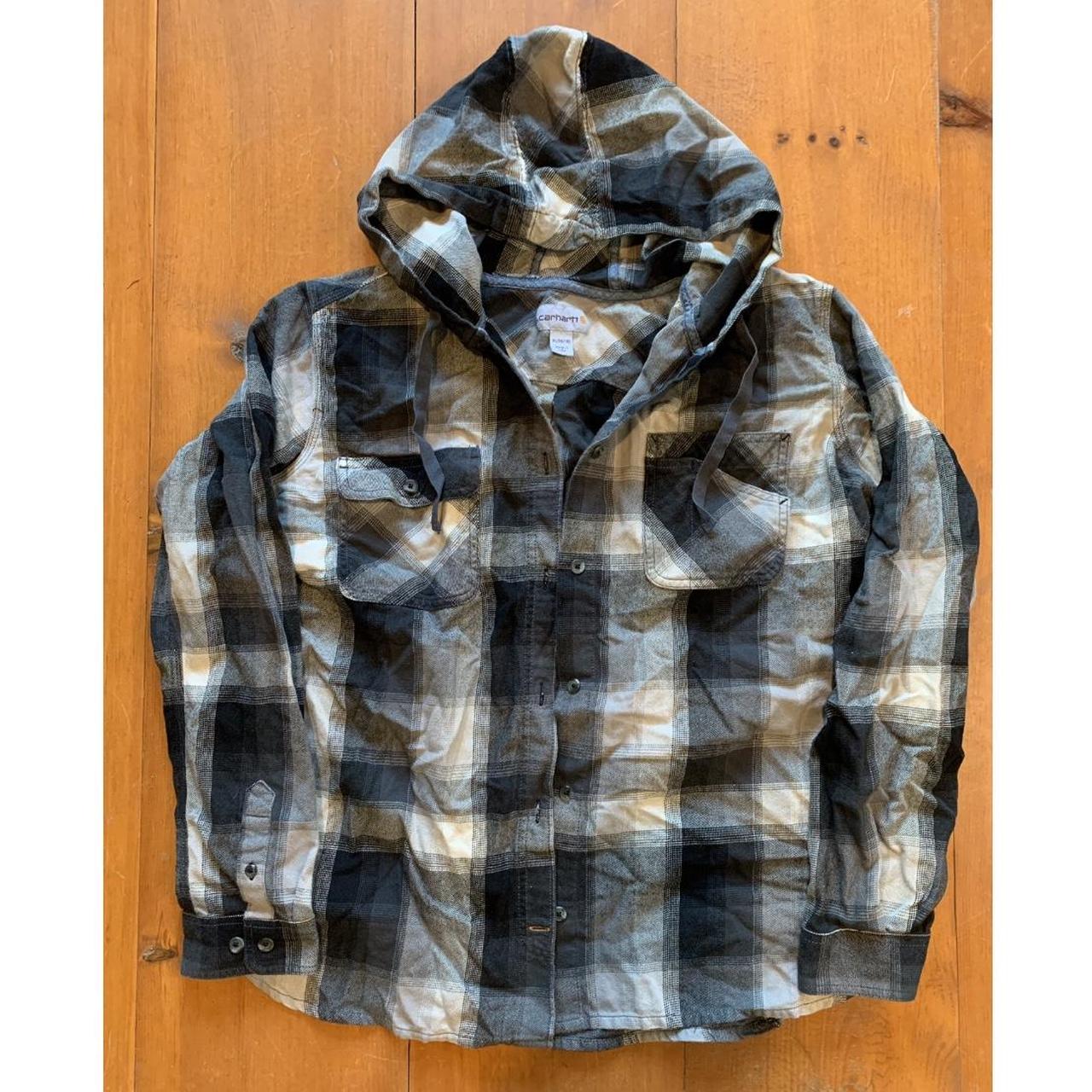 Vintage Carhartt Hooded Flannel Women s Size