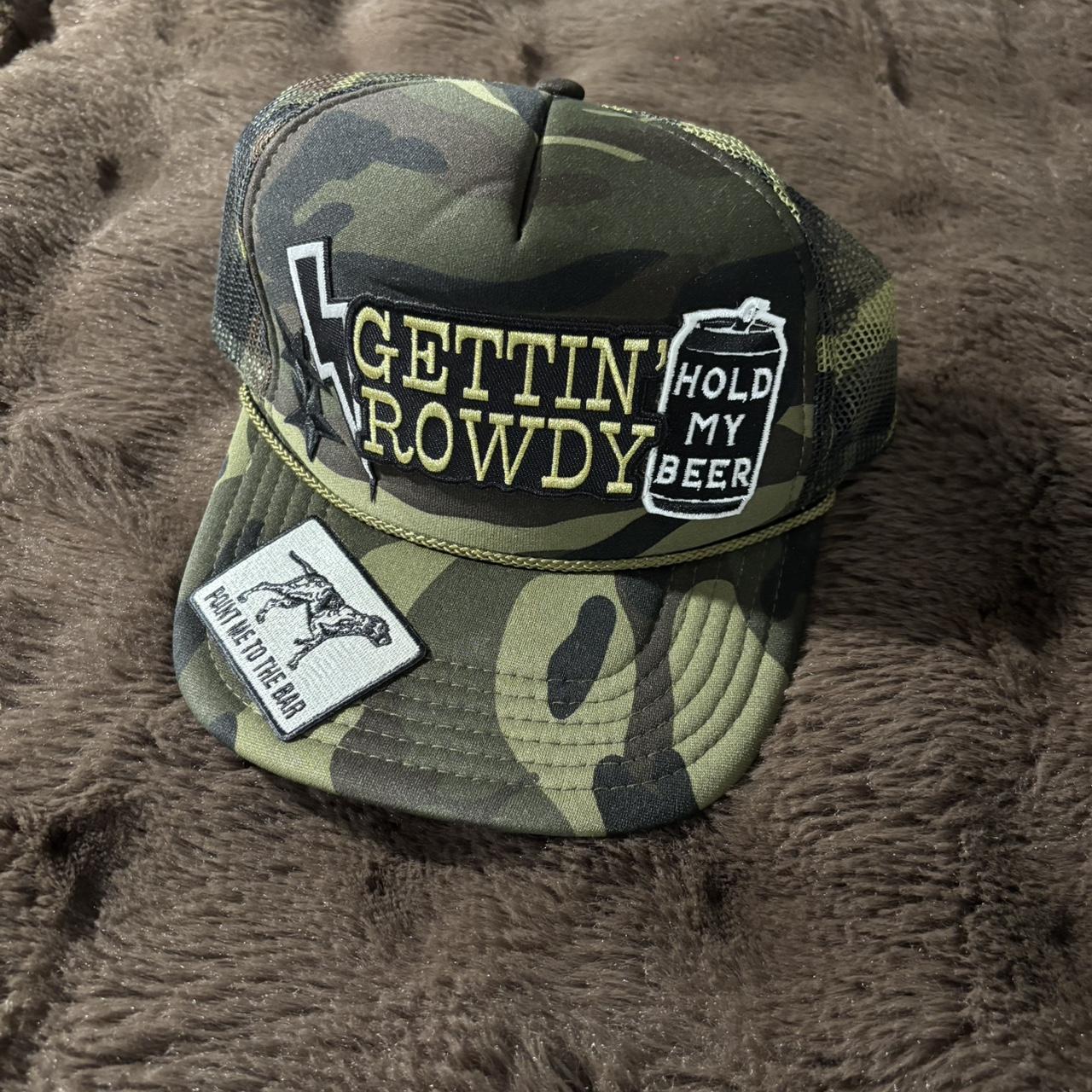 Women's Hat - Green/Multi – Camo patchwork trucke… - image 3