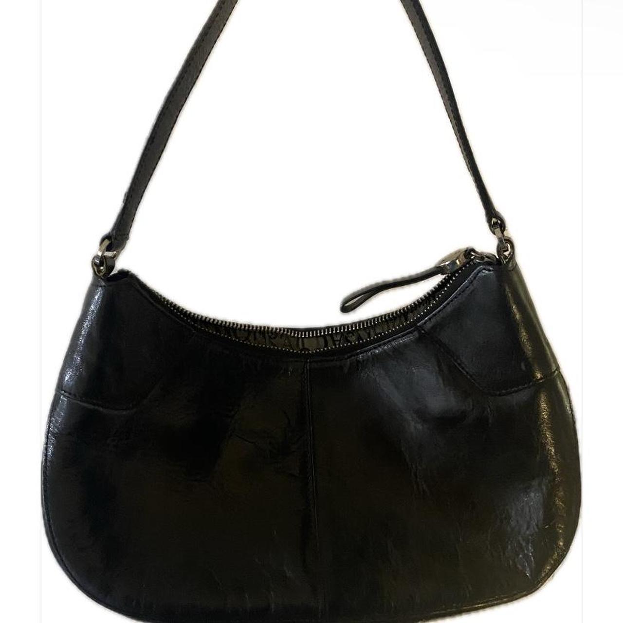 Vintage Monsac black leather shoulder bag. Perfect... - Depop