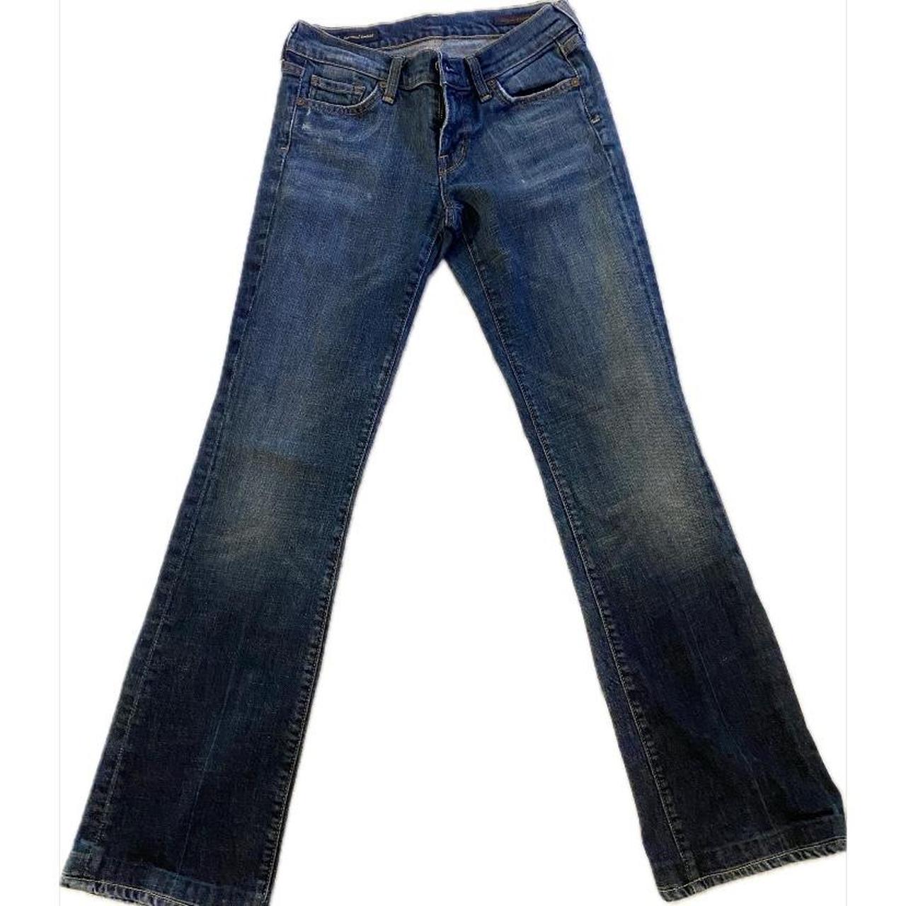 Vintage Dark Denim Low Waisted Bootcut Jeans. Would - Depop