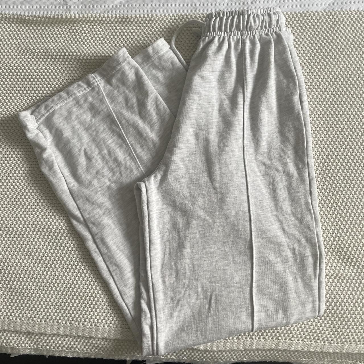 Zara straight leg joggers in grey marl, size small,... Depop