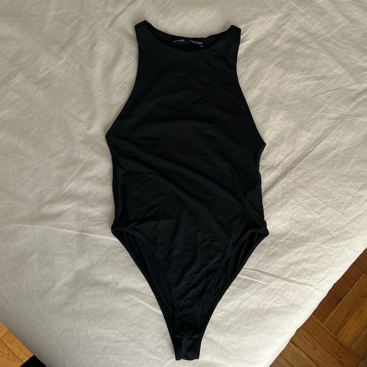 Zara Women's Black Bodysuit | Depop