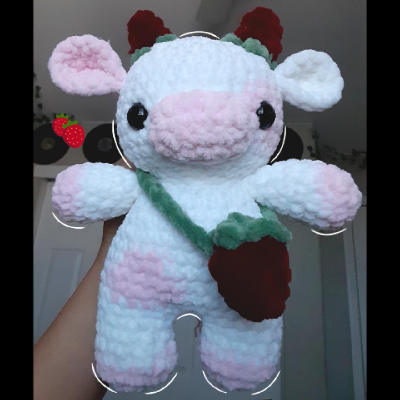 Crochet Strawberry Cow