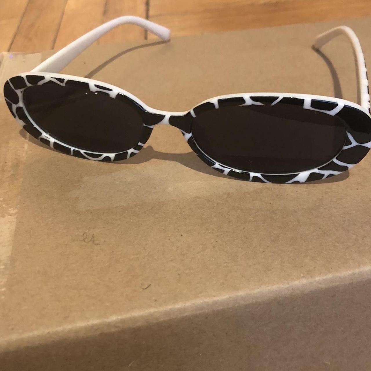 Cow Print Sunglasses Depop