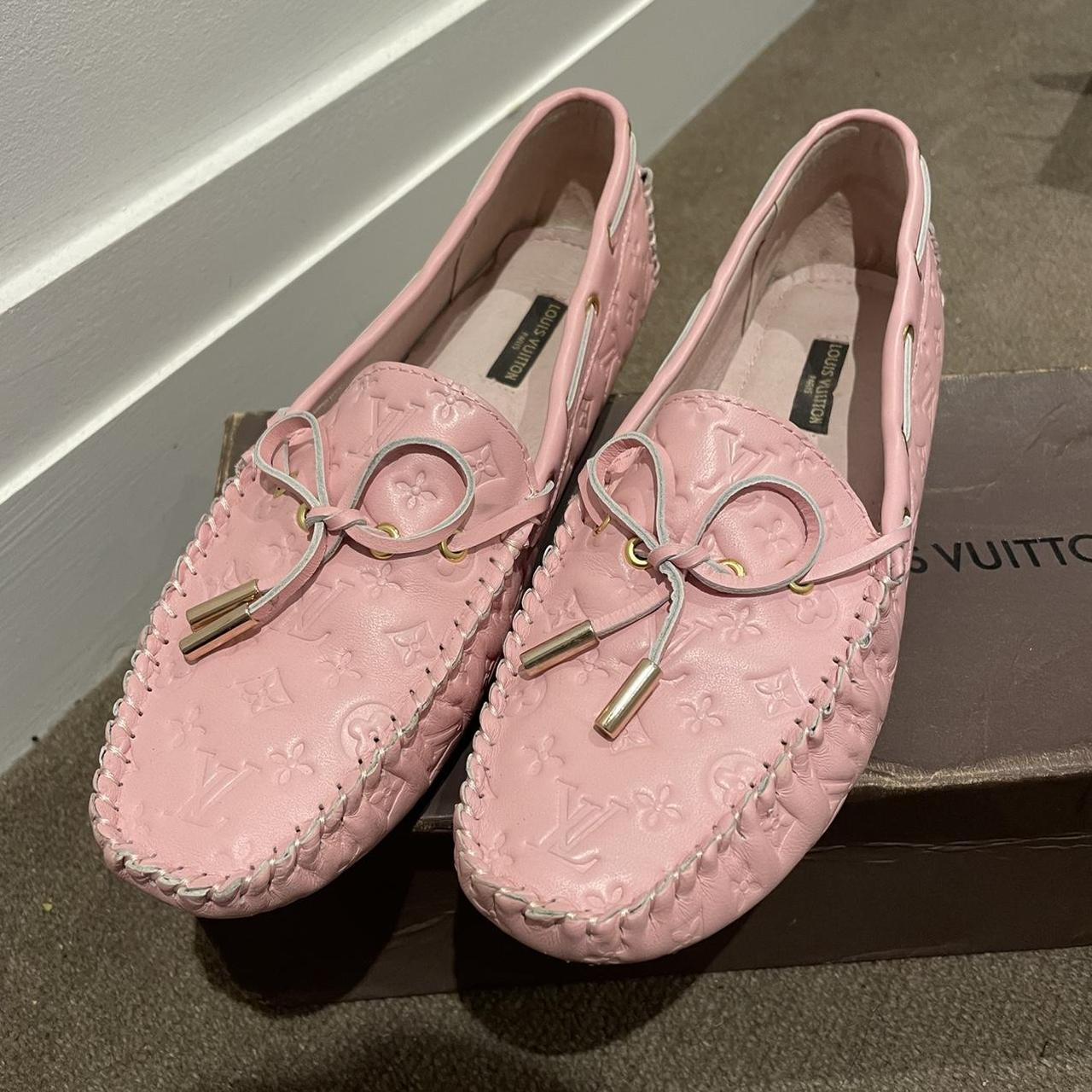 Women's Pink Loafers Depop