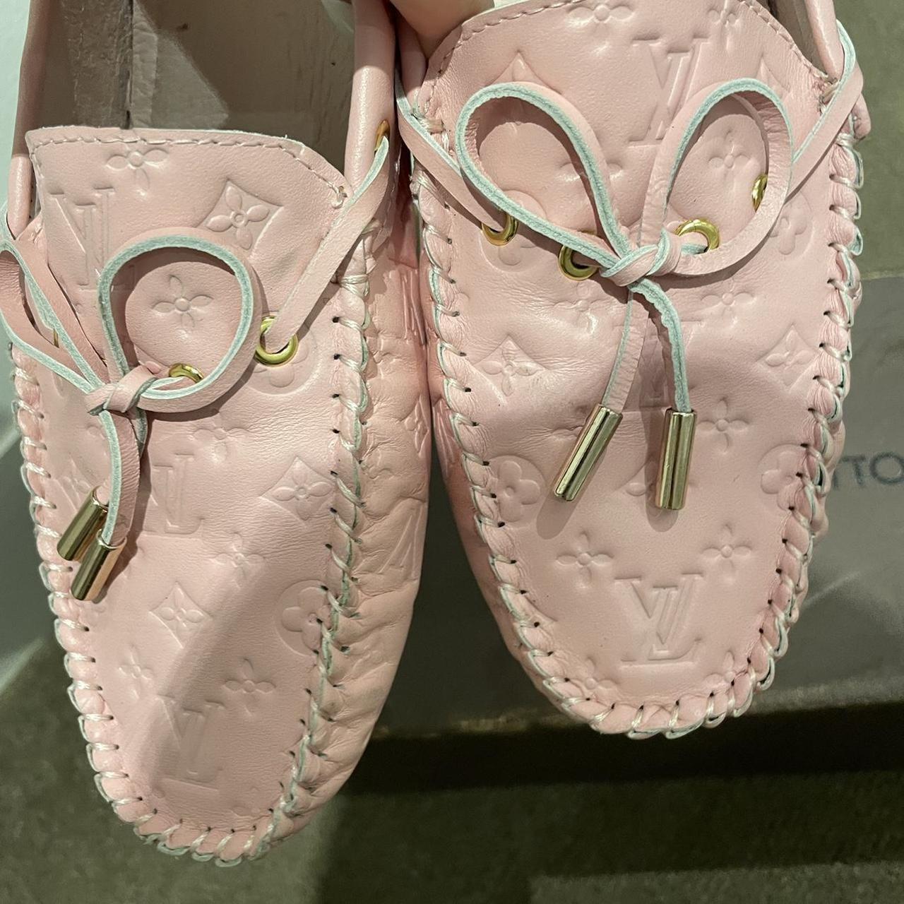 Women's Pink Loafers Depop