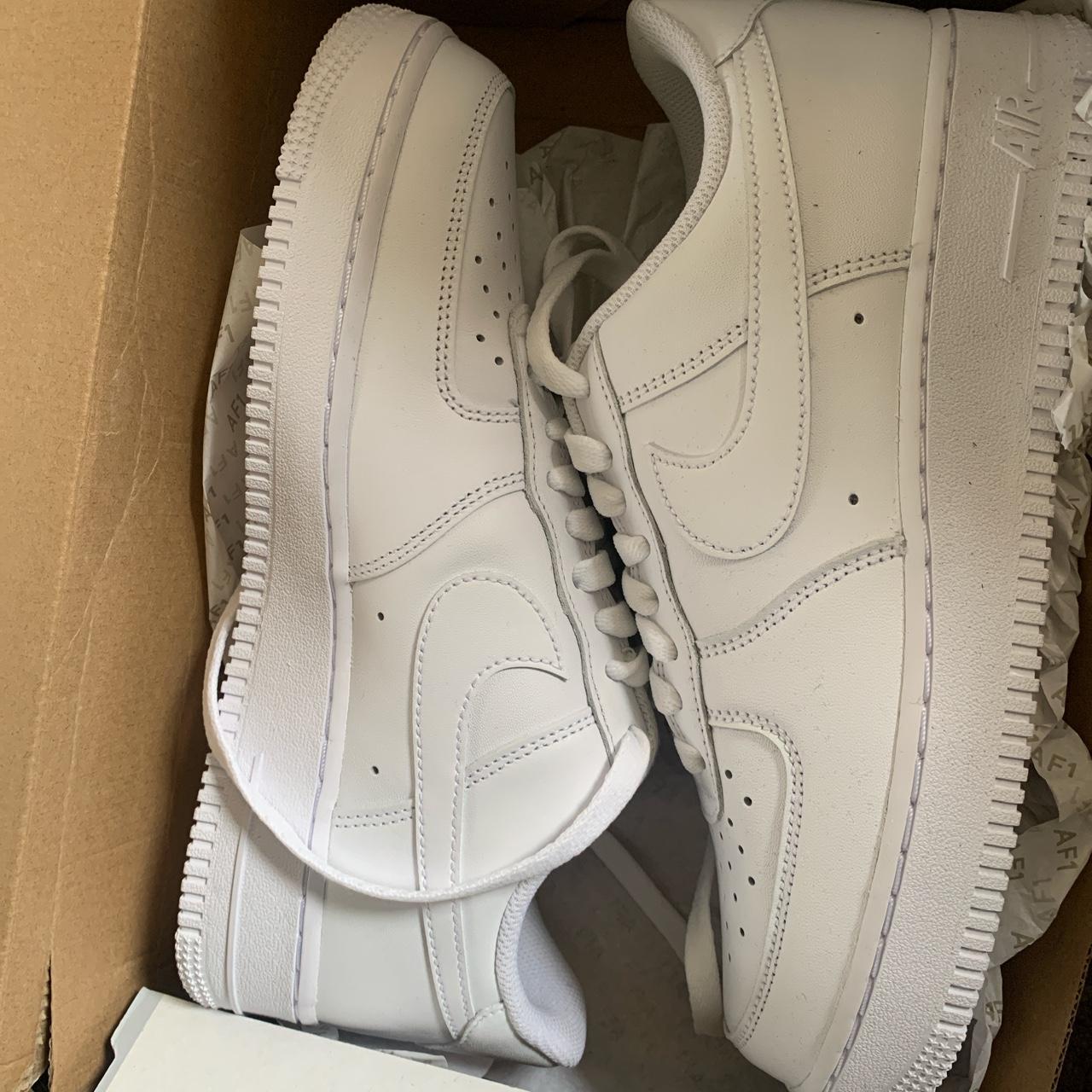 White newly never worn air forces 1 from Nike , size... - Depop