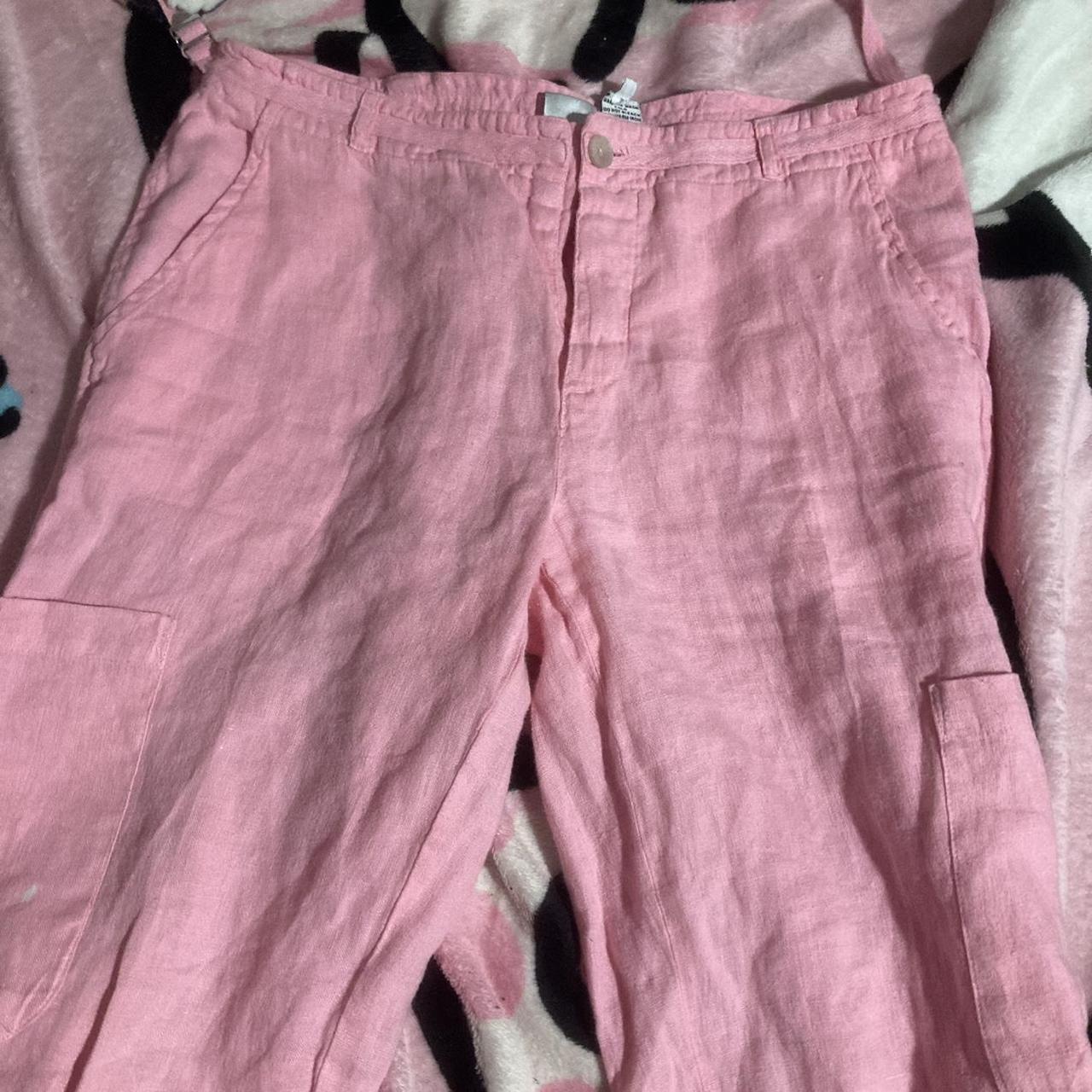 pink soft cargo pants cutest pants ever, wish they... Depop
