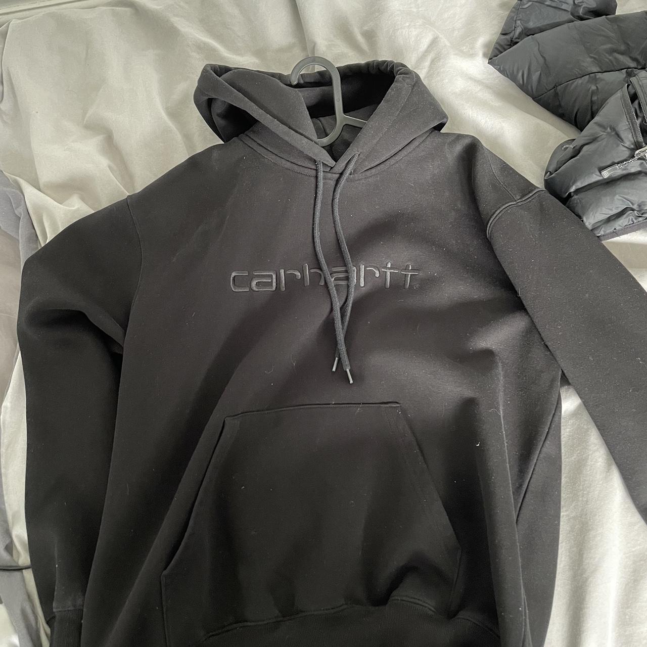 Black Carhartt Hoodie Bought for £120 in January... - Depop