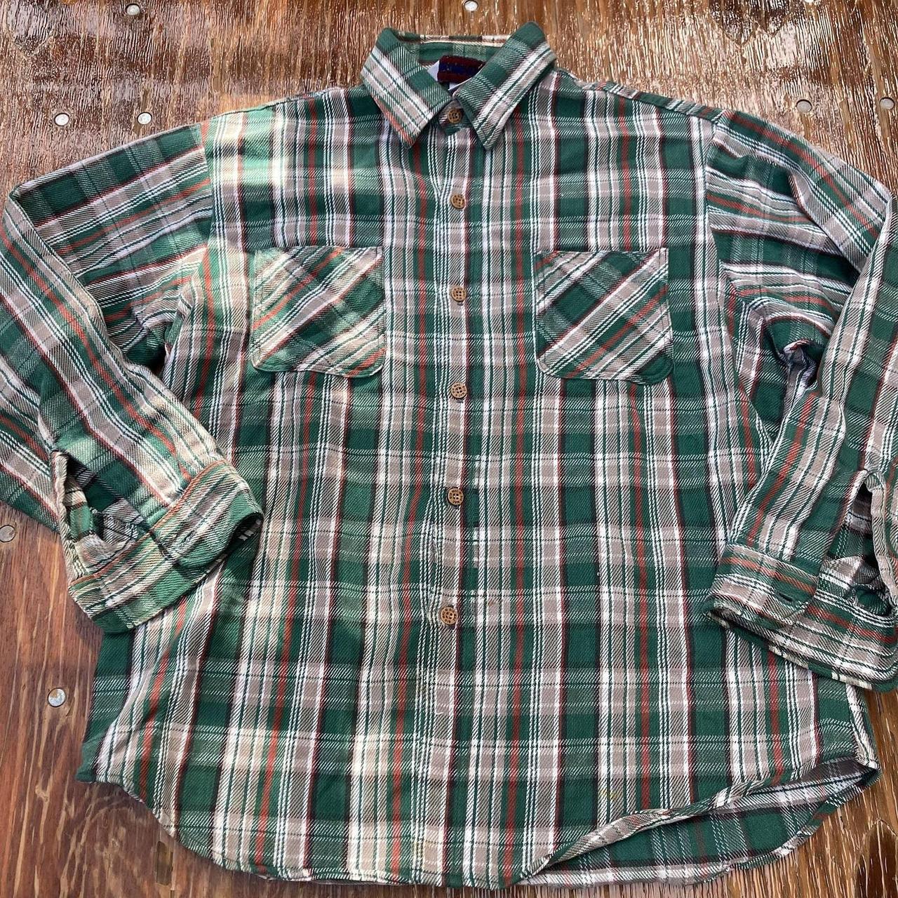 Men's Green and White Shirt | Depop