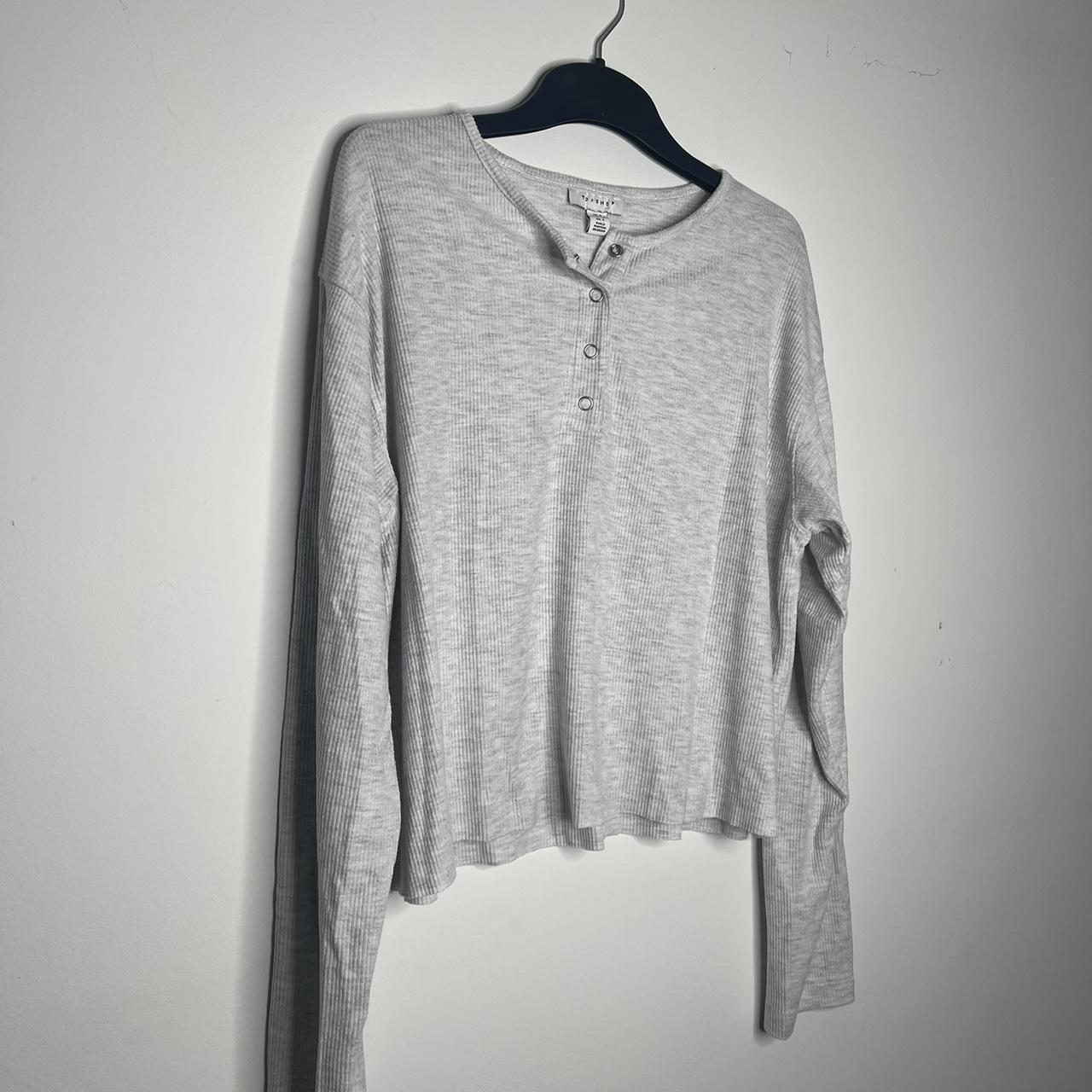 Topshop Women's Grey T-shirt | Depop