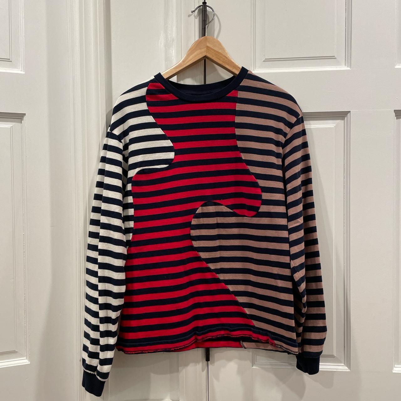 BRAIN DEAD　 PANELED STRIPE LONG SLEEVE Brain Dead 92 Organic Paneled Striped Long | Depop
