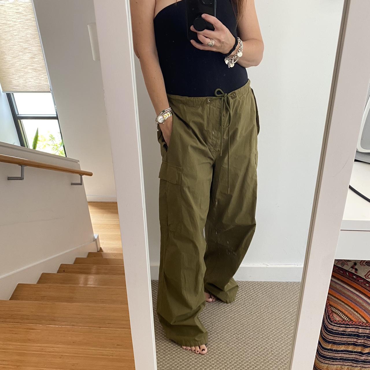 Nili Lotan Oversized Cargo Pants Olive Green Lison | Depop