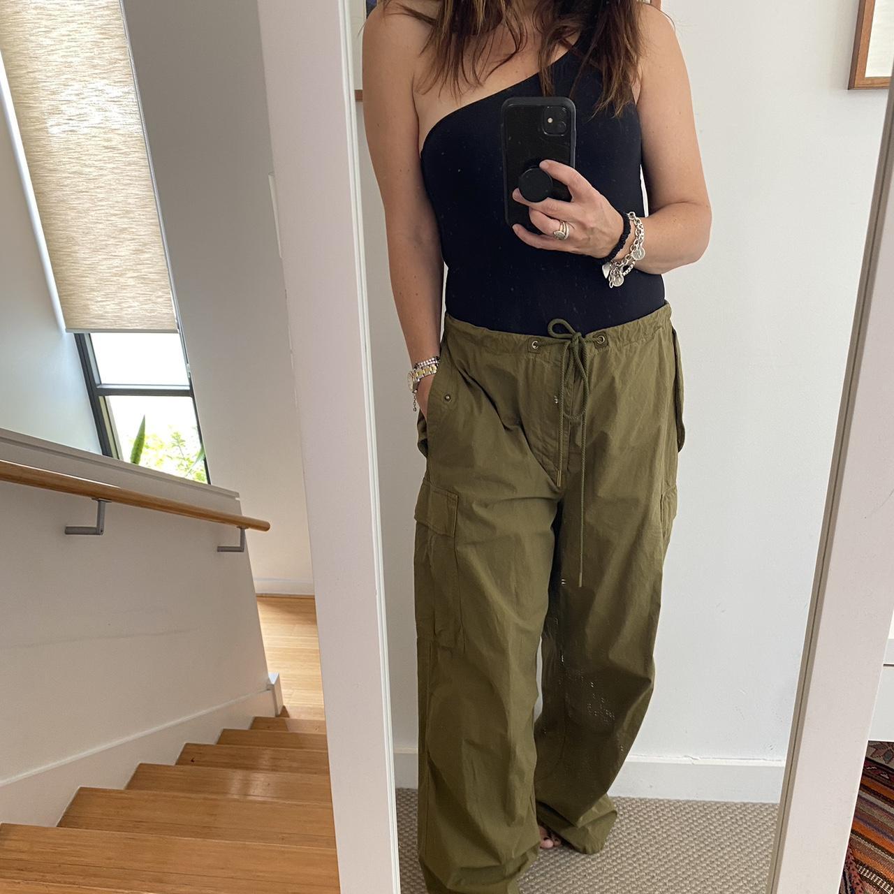 Nili Lotan Oversized Cargo Pants Olive Green Lison | Depop