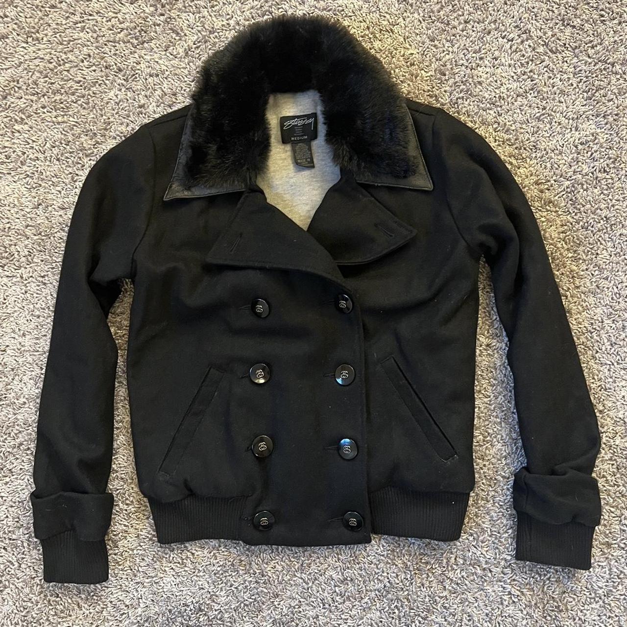 Stussy faux fur on sale jacket