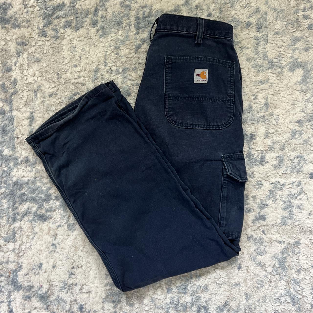 carhartt flame resistant cat 2 original fit navy... Depop
