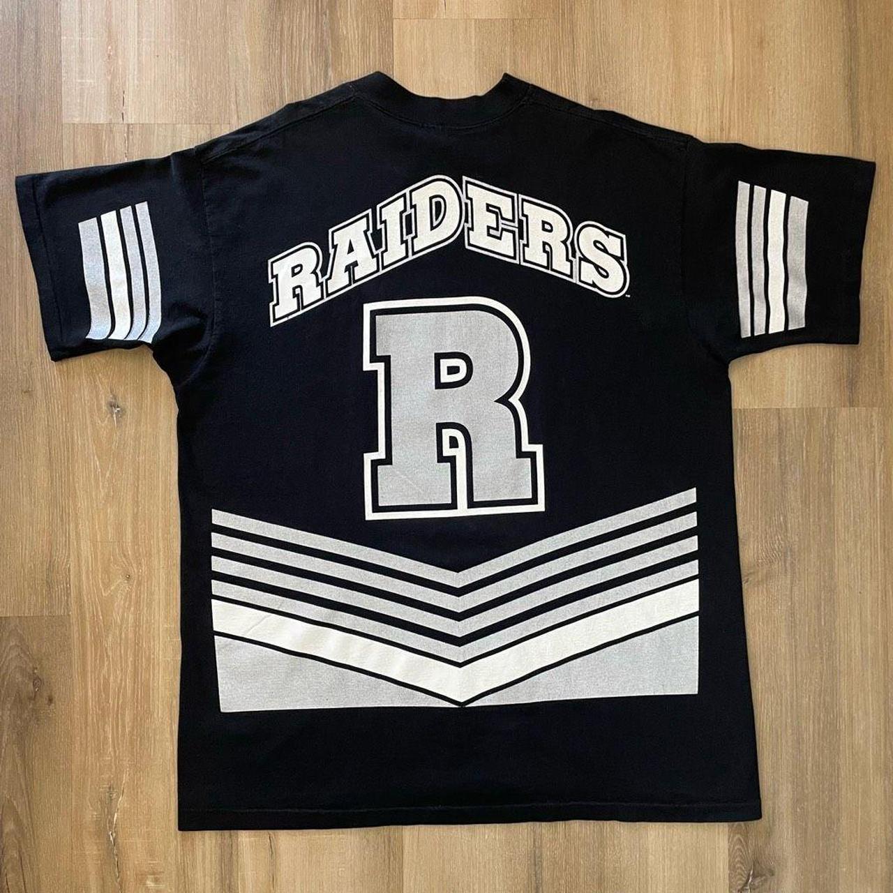 Vintage 90s Salem Sportswear Oakland Raiders All Over Print T-Shirt XL USA  NFL