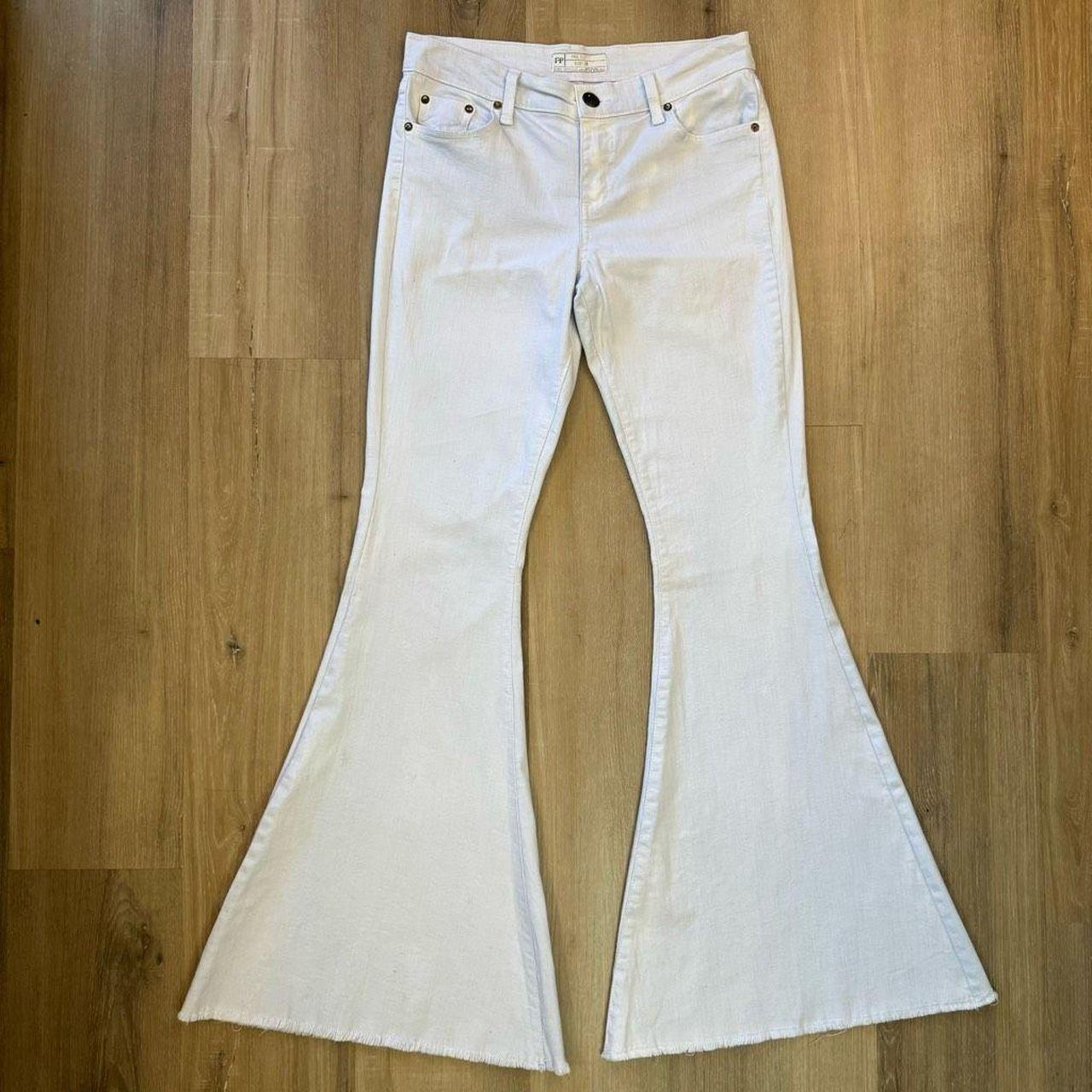 Free fashion people white bell bottoms