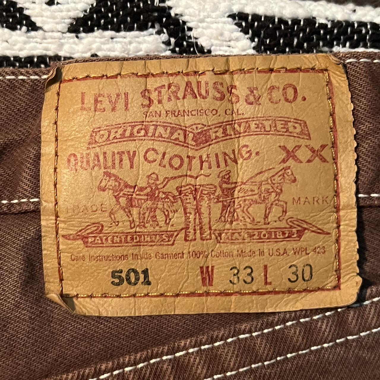 Vintage Brown 501 Levis Jeans