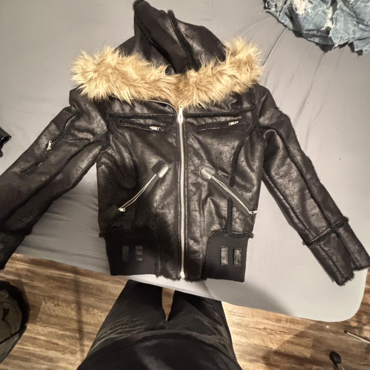 Racer Worldwide sheepskin jacket L - Depop