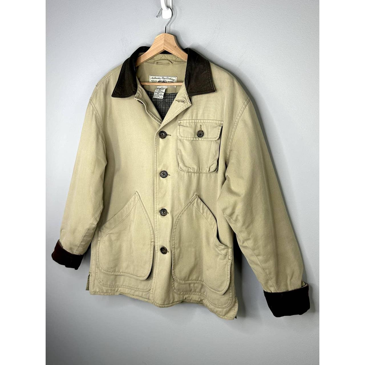 Preppy loose-fit Gap chore barn jacket with a rich... - Depop