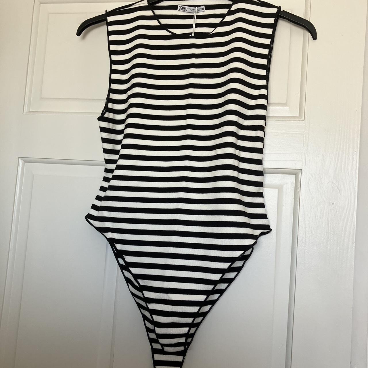Cheap black and white striped bodysuit Store