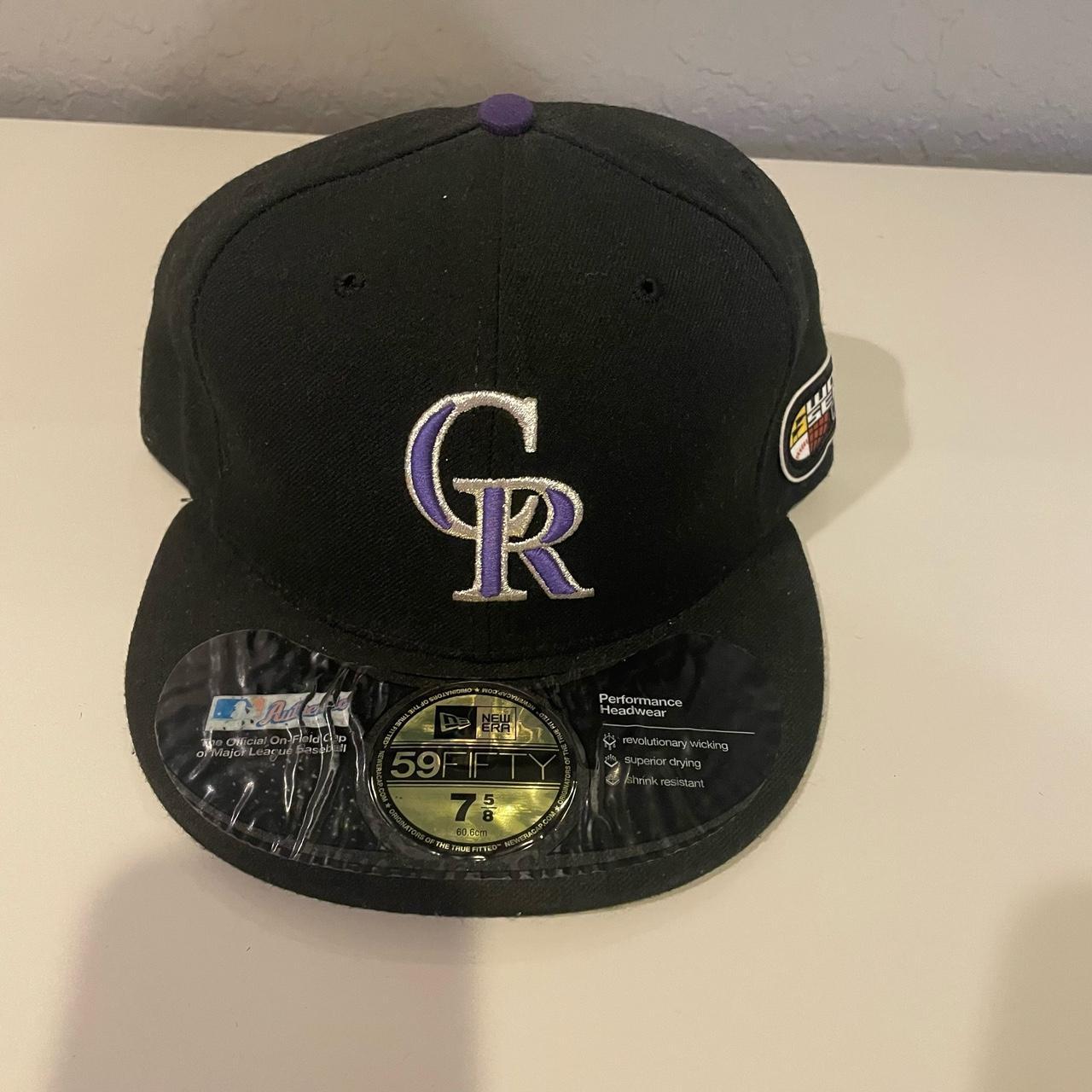 Men's New Era White/Purple Colorado Rockies 2007 World Series Two-Tone  59FIFTY Fitted Hat