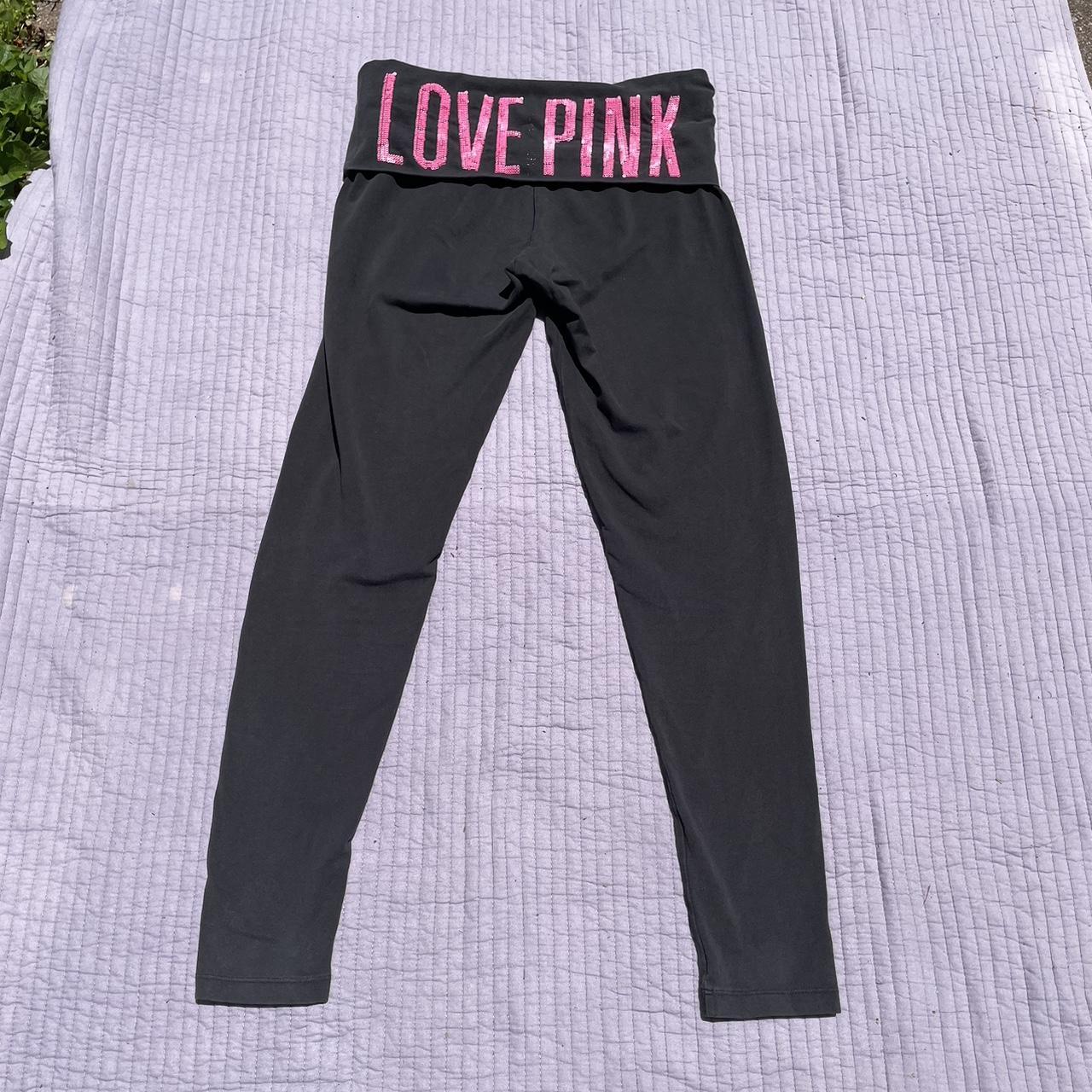 Pink fold over leggings