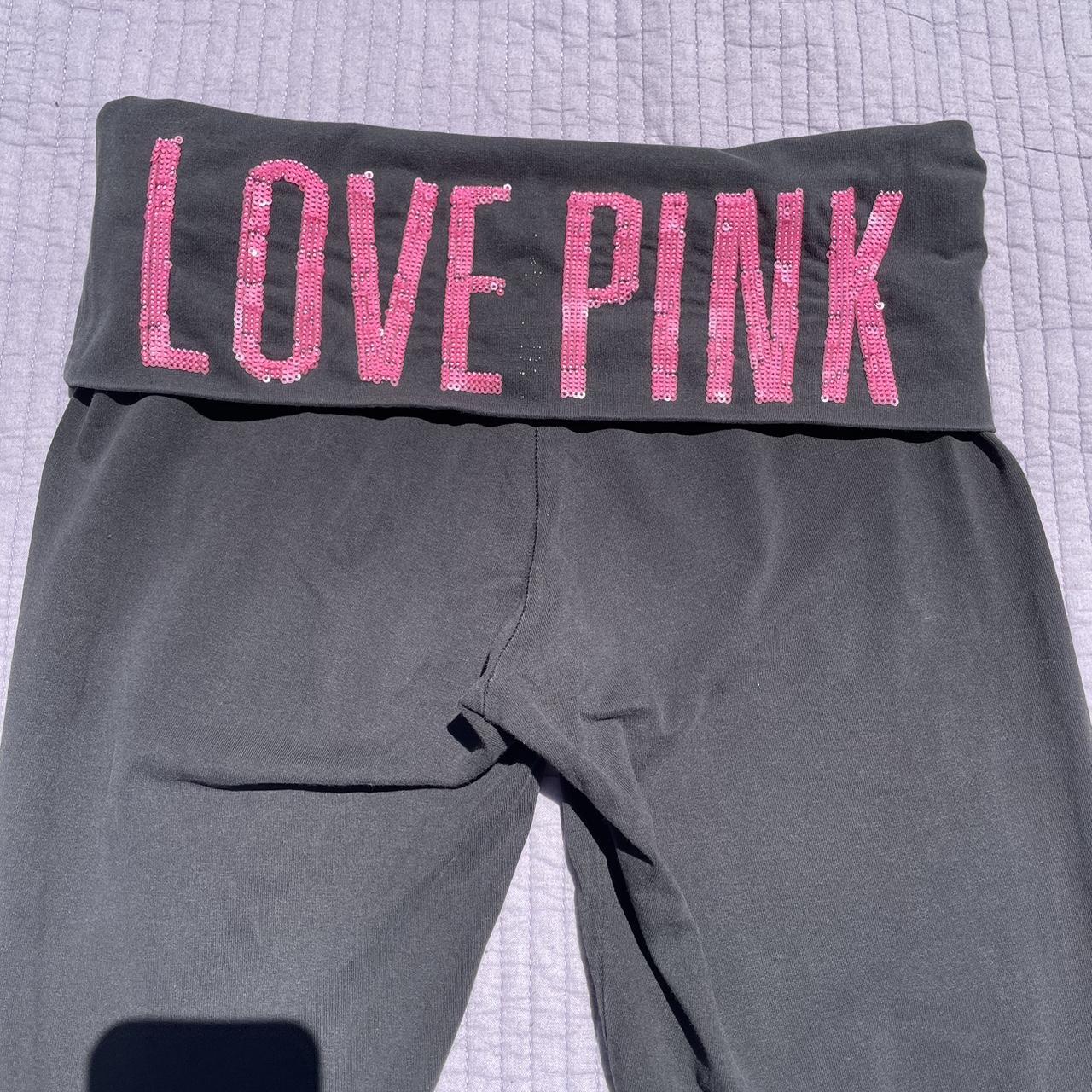 PINK Victoria's Secret, Pants & Jumpsuits, Sequin Fold Over Leggings