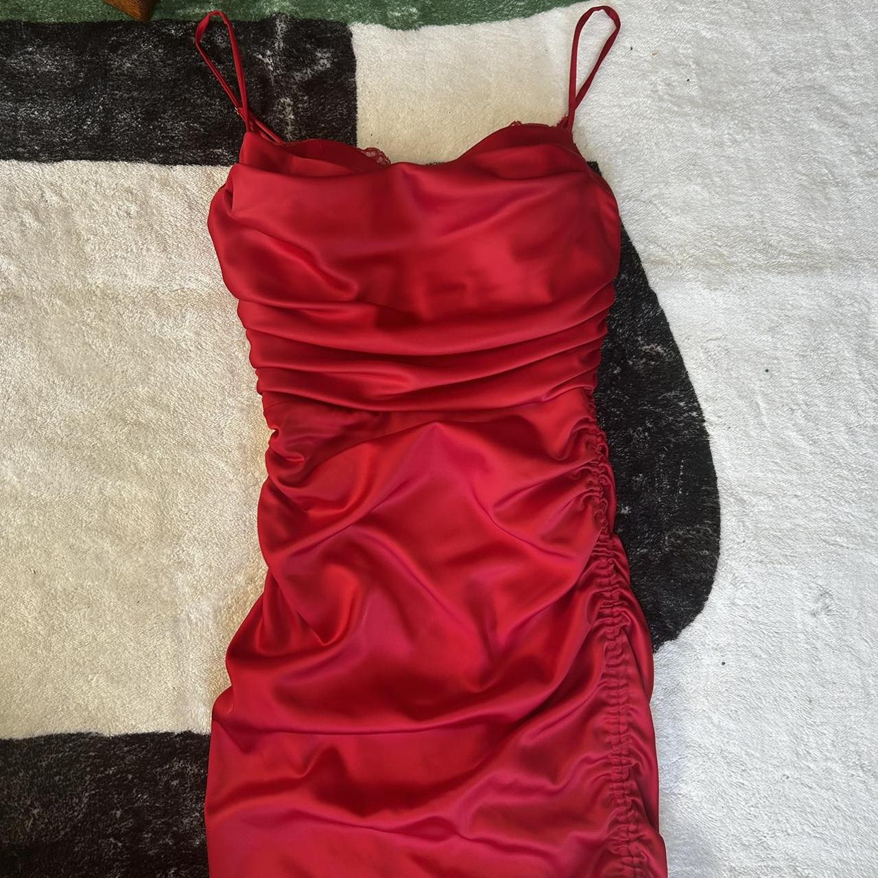 Red Oh Polly Bodycon Dress (bra Built In) - Depop