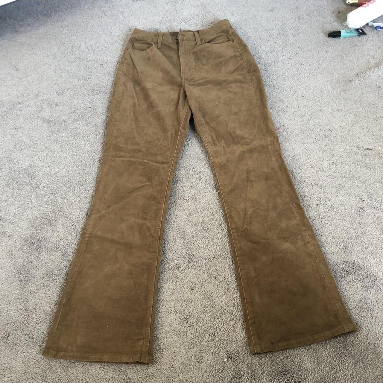 Uniqlo womens Small Brown Corduroy Pants Tapered Cropped 27-30inch | eBay