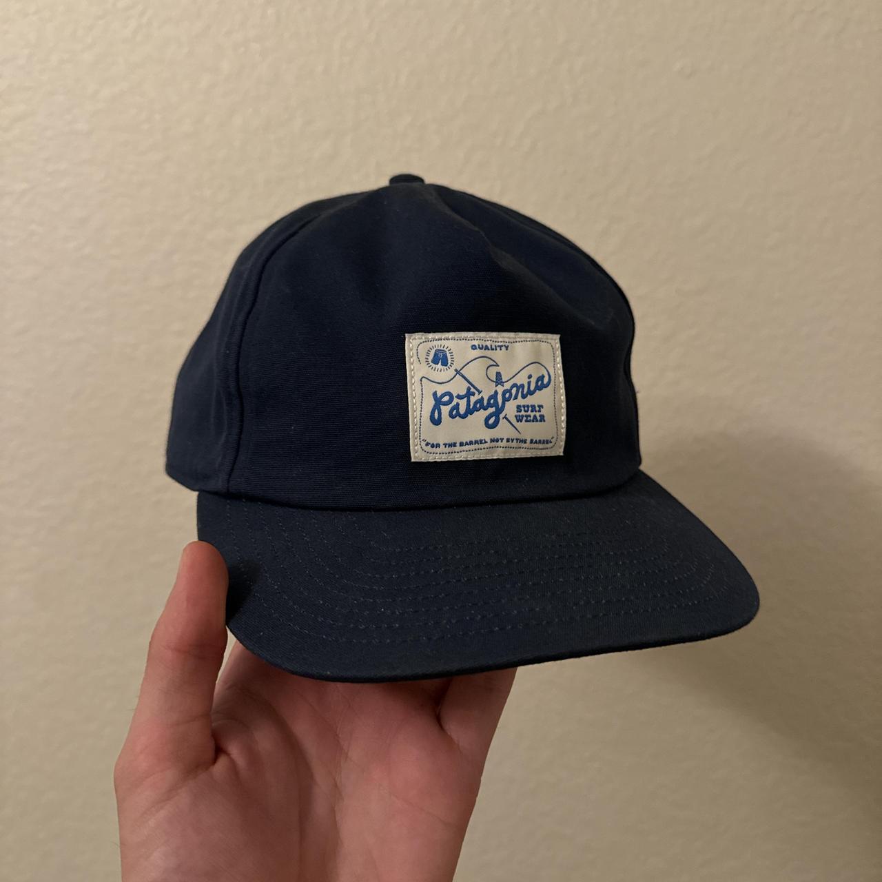 Patagonia surf wear navy blue hat - Depop