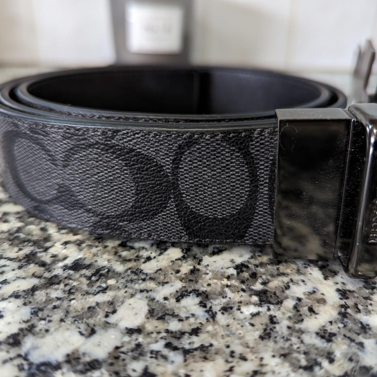 mens coach belt black