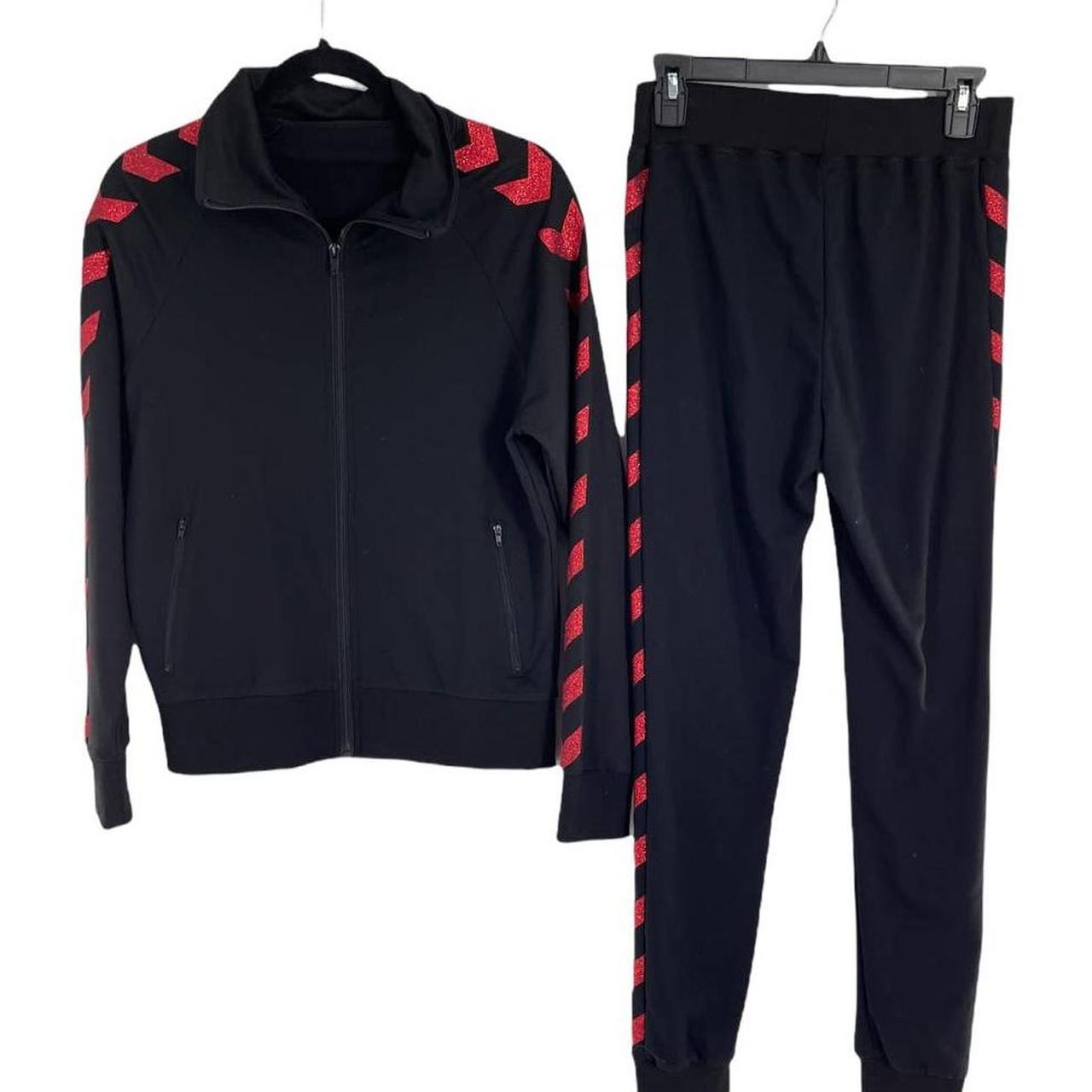 Shops black and red sweatsuit