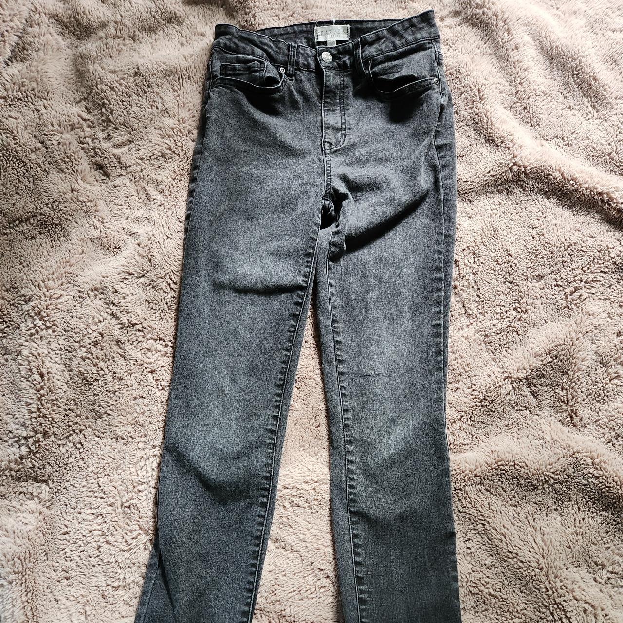 Harper Heritage Dark Grey High Rise Skinny... - Depop